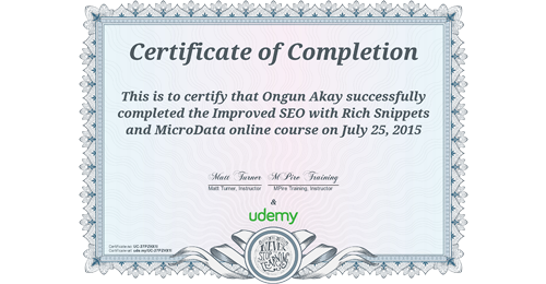Improved SEO with Rich Snippets and MicroData on Udemy